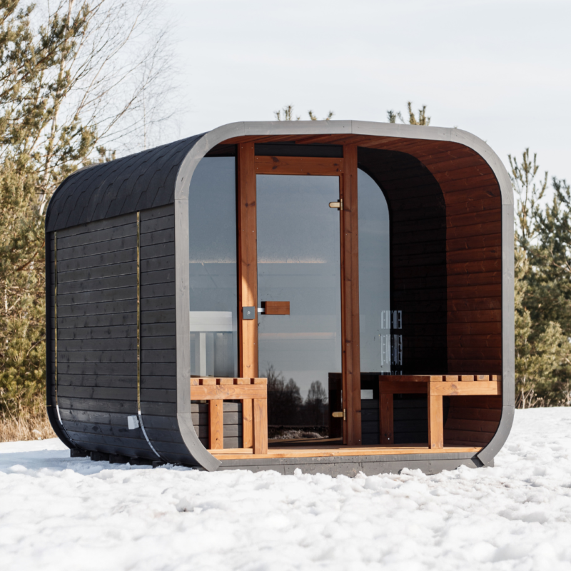 3M CUBE sauna with a terrace