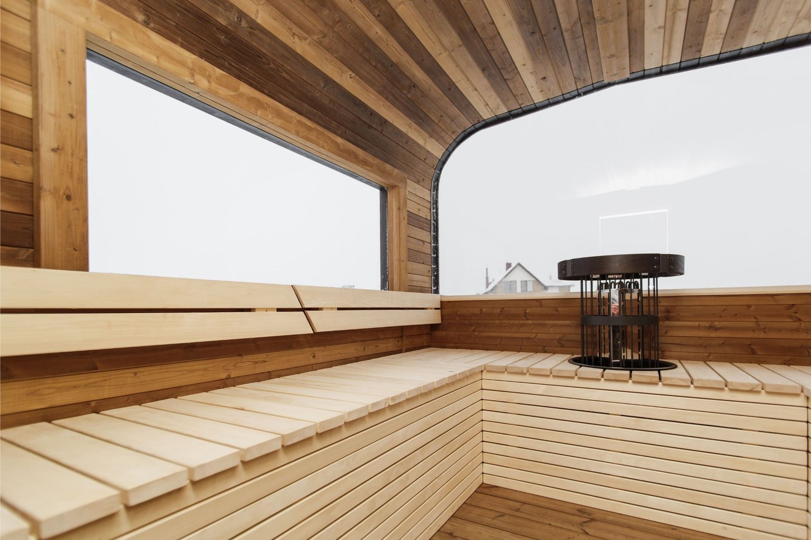 Cube PLATINUM 245×500 sauna – Thermo wood - 40