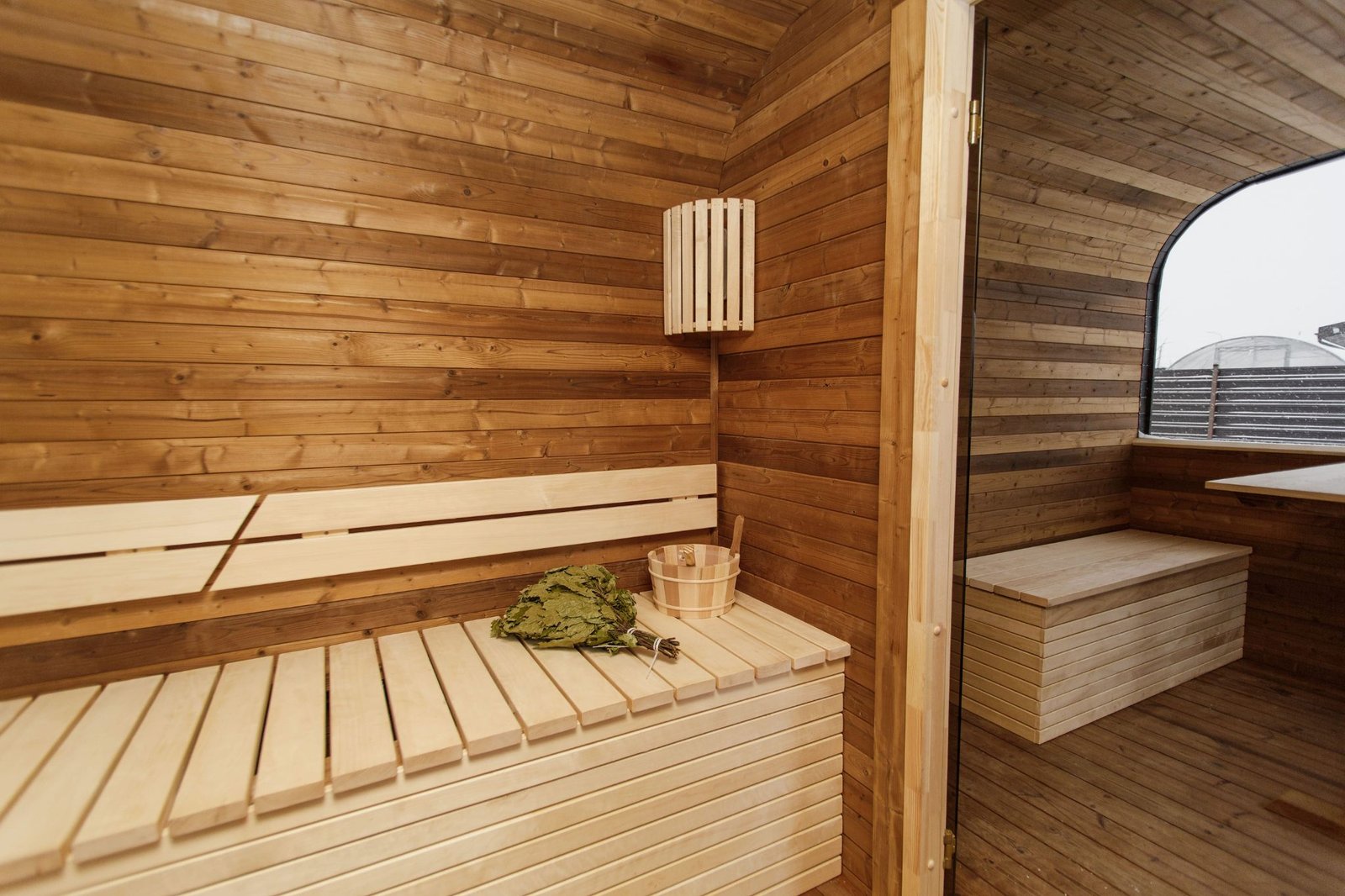 Cube PLATINUM 245×500 sauna – Thermo wood - 48