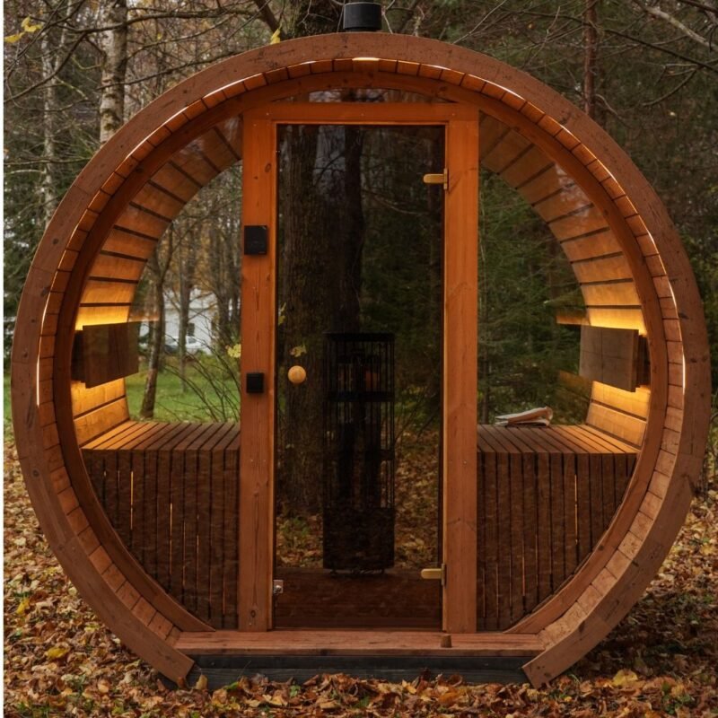 2.6M Round sauna – Thermo wood