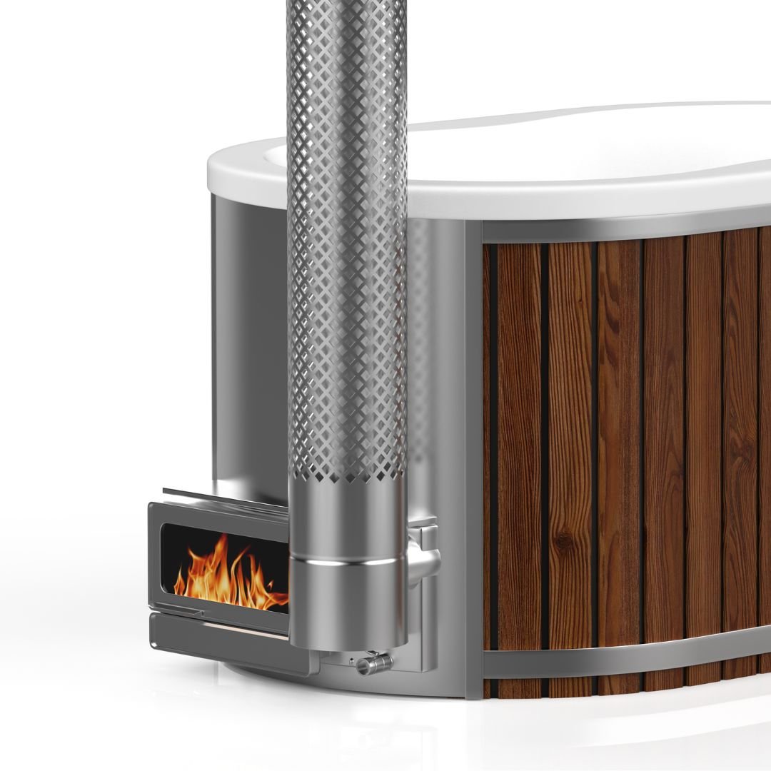 Integrated heater Horizon AISI304 35kw (with chimney, cap and protection)
