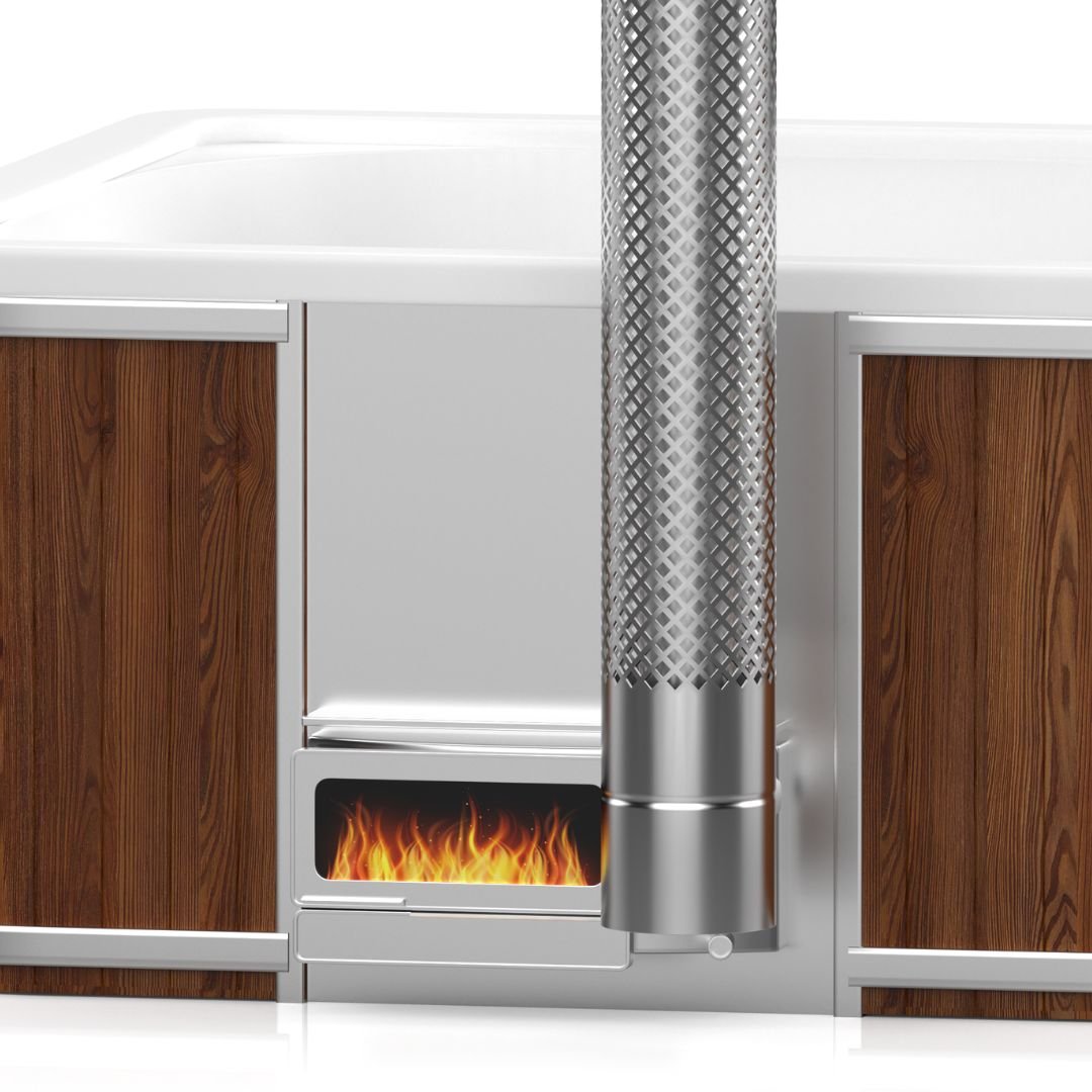 Integrated heater Horizon AISI304 35kw (with chimney, cap and protection)