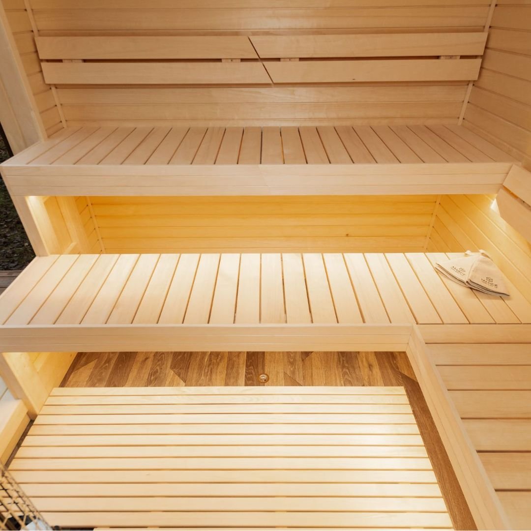 LED lighting under the benches