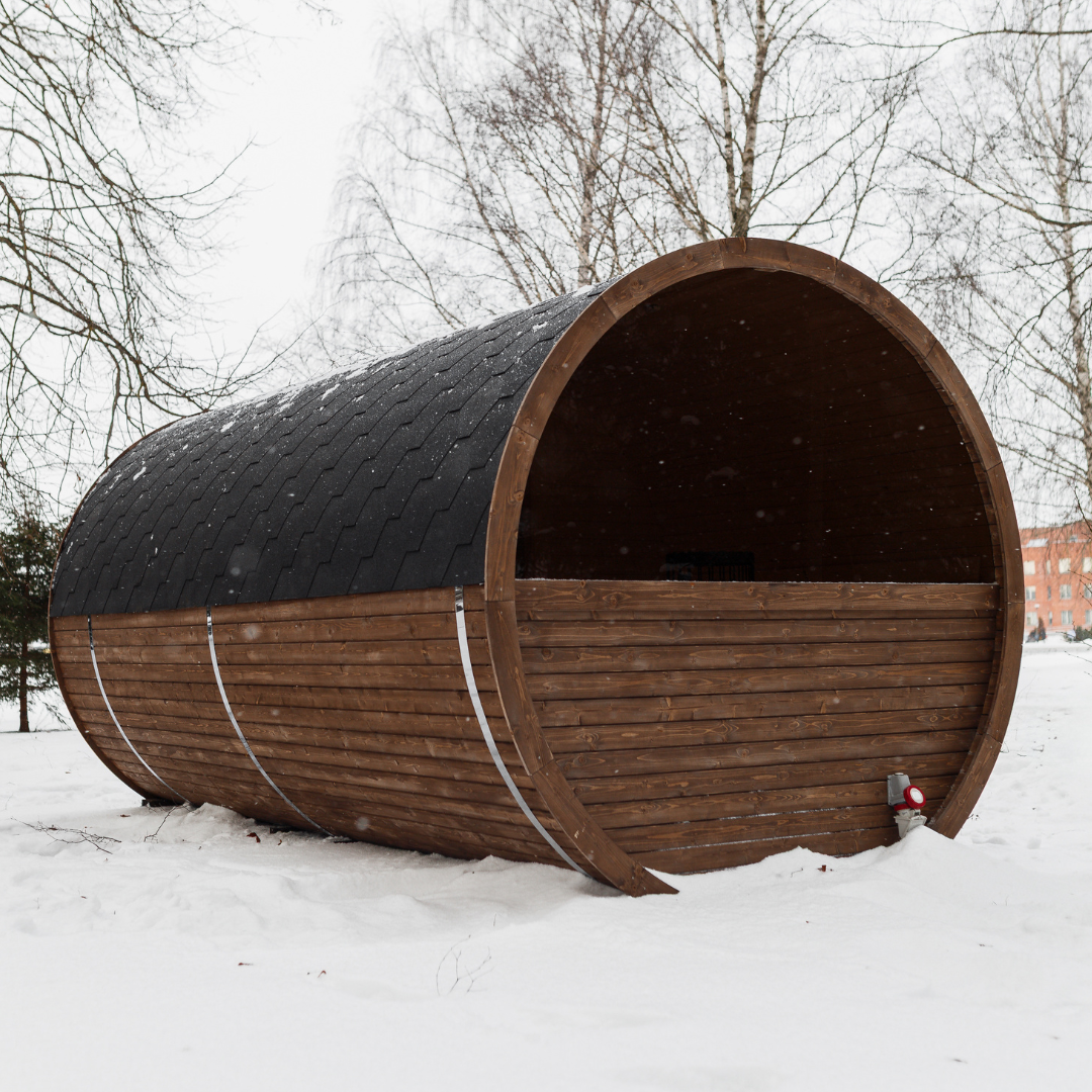 4.5M Round sauna with pre-sauna (6)